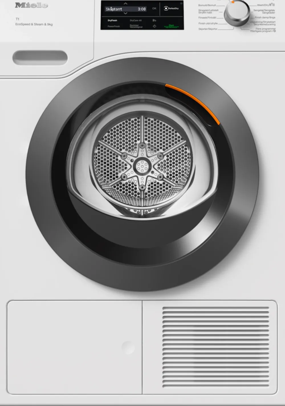 Clearance Tcl790Wp Ecospeed&Steam&9Kg Tørretumblere